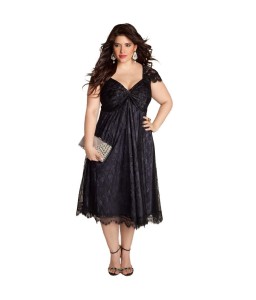 Women Plus Size Dress Floral Lace Sweetheart V Neck Cap Sleeve Midi Elegant Evening Party Wear