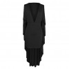 New Sexy Women Mini Wiggle Bodycon Cape Dress Batwing Sleeve Deep V Neck Clubwear Party Dress