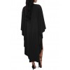 New Sexy Women Mini Wiggle Bodycon Cape Dress Batwing Sleeve Deep V Neck Clubwear Party Dress