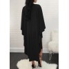 New Sexy Women Mini Wiggle Bodycon Cape Dress Batwing Sleeve Deep V Neck Clubwear Party Dress