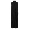 Women Casual Long Dress Oversized Deep V-Neck Sleeveless Cross Pockets Party Maxi Dress