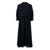 Women Summer Cotton Loose Maxi Dress Vintage Half Lantern Sleeve Button Oversized Solid Big Hem Long Dress