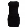 Sexy Women Off Shoulder Sleeveless Mini Bodycon Dress Slash Neck Strapless Basic Party Slim Dress Black/White