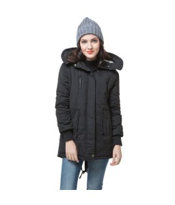 Winter Fashion Women's Fleece Parka Warm Coat Hoodie Overcoat Long Jacket