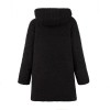 Fashion Women Hooded Coat Cashmere Fleece Open Front Thick Warm Cardigan Jacket Outerwear Overcoat