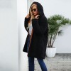 Fashion Women Hooded Coat Cashmere Fleece Open Front Thick Warm Cardigan Jacket Outerwear Overcoat