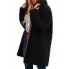 Fashion Women Hooded Coat Cashmere Fleece Open Front Thick Warm Cardigan Jacket Outerwear Overcoat