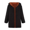 Fashion Women Hooded Coat Cashmere Fleece Open Front Thick Warm Cardigan Jacket Outerwear Overcoat