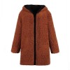 Fashion Women Hooded Coat Cashmere Fleece Open Front Thick Warm Cardigan Jacket Outerwear Overcoat