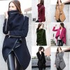 New Fashion Women Asymmetric Coat Thin Jacket Temperament Overcoat Loose Long Outerwear