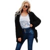 Women Faux Fur Coat Fluffy Solid Turn Down Collar Long Sleeve Zipper Pockets Casual Outerwear Jacekt