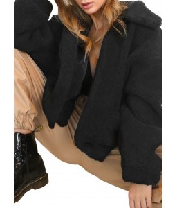 Women Winter Fleece Coat Cashmere Loose Thick Warm Cardigan Jacket Outerwear Overcoat