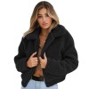 Women Winter Fleece Coat Cashmere Loose Thick Warm Cardigan Jacket Outerwear Overcoat