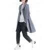 Striped Hooded Jacket Front Buttons Long Sleeve Asymmetric Hem Spring Loose Coat Outerwear