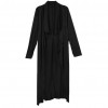 Fashion Women Outerwear Drape Waterfall Open Front Long Length Cardigan Coat