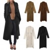 Fashion Women Outerwear Drape Waterfall Open Front Long Length Cardigan Coat