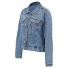 New Fashion Women Denim Jackets Beads Button Long Sleeve Slim Streetwear Jeans Coat Sprint Outfit Blue