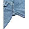 New Fashion Women Denim Jackets Beads Button Long Sleeve Slim Streetwear Jeans Coat Sprint Outfit Blue