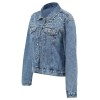 New Fashion Women Denim Jackets Beads Button Long Sleeve Slim Streetwear Jeans Coat Sprint Outfit Blue