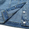 New Fashion Women Denim Jackets Beads Button Long Sleeve Slim Streetwear Jeans Coat Sprint Outfit Blue