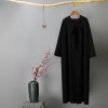 Women Vintage Long Hooded Cape Stole Solid Color Pockets Windbreaker Cape Cloak Coat Outwear Overcoat