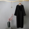 Women Vintage Long Hooded Cape Stole Solid Color Pockets Windbreaker Cape Cloak Coat Outwear Overcoat