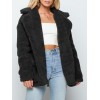 Women Faux Fur Coat Jacket Warm Fleece Long Sleeves Notched Lapel Collar Solid Vintage Furry Casual Long Overcoat Outwear