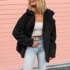 Women Faux Fur Coat Jacket Warm Fleece Long Sleeves Notched Lapel Collar Solid Vintage Furry Casual Long Overcoat Outwear