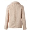 Fashion Women Winter Solid Color Coat Turn-Down Collar Long Sleeve Buttons Pocket Thick Casual Jacket Outwear