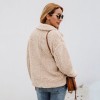 Fashion Women Winter Solid Color Coat Turn-Down Collar Long Sleeve Buttons Pocket Thick Casual Jacket Outwear