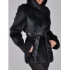 Fashion Women Autumn Winter Faux Fur Coat Solid Color Hooded Long Sleeve Pockets Fluffy Long Outerwear Jacket Black