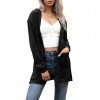 Women Loose Hooded Cardigan Open Front Drawstring High Waist Long Sleeve Cover Ups Casual Tops