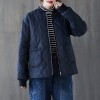 Women Quilted Jackets Zip Up Pockets Loose Casual Vintage Coat Winter Comfy Outerwear