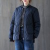 Women Quilted Jackets Zip Up Pockets Loose Casual Vintage Coat Winter Comfy Outerwear