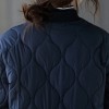 Women Quilted Jackets Zip Up Pockets Loose Casual Vintage Coat Winter Comfy Outerwear