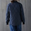 Women Quilted Jackets Zip Up Pockets Loose Casual Vintage Coat Winter Comfy Outerwear