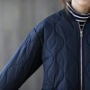 Women Quilted Jackets Zip Up Pockets Loose Casual Vintage Coat Winter Comfy Outerwear