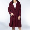 Women Oversized Corduroy Coat Turn Down Collar Button Down Side Pockets Winter Warm Plus Size Jacket Outwear