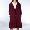 Women Oversized Corduroy Coat Turn Down Collar Button Down Side Pockets Winter Warm Plus Size Jacket Outwear