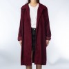 Women Oversized Corduroy Coat Turn Down Collar Button Down Side Pockets Winter Warm Plus Size Jacket Outwear