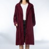 Women Oversized Corduroy Coat Turn Down Collar Button Down Side Pockets Winter Warm Plus Size Jacket Outwear