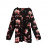 New Vintage Women Kimono Cardigan Floral Print Long Sleeve Loose Outerwear Coat Tops Black/Dark Green/Royal Blue