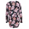 Fashion Women Cardigan Floral Print Long Sleeve All-match Casual Slim Thin Outwear Kimono Black/Grey/White