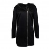 Women Casual Hoodie Long Sweatshirt Coat Pockets Zip Up Outerwear Hooded Jacket Black/Grey/Red