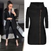 Women Casual Hoodie Long Sweatshirt Coat Pockets Zip Up Outerwear Hooded Jacket Black/Grey/Red