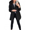 Women Casual Hoodie Long Sweatshirt Coat Pockets Zip Up Outerwear Hooded Jacket Black/Grey/Red