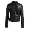 Fashion Women Autumn PU Leather Jacket Rivet Motorcycle Biker Zip Coat Faux Leather Street Jaqueta Outerwear