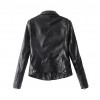 Fashion Women Autumn PU Leather Jacket Rivet Motorcycle Biker Zip Coat Faux Leather Street Jaqueta Outerwear