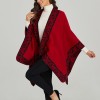 Women Poncho Scarf Reversible Cardigan Vintage Splicing Warm Cape Shawl Scarves Pashmina