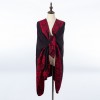 Women Poncho Scarf Reversible Cardigan Vintage Splicing Warm Cape Shawl Scarves Pashmina